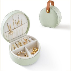 HTUTWOO Small Travel Jewelry Case Portable Jewelry Organizer Box for Necklace Rings Earrings, Travel Essentials Jewelry Storage for Women Girls - 1 of 4