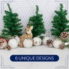 AuldHome 2" Farmhouse Ball Ornaments, Set of 6; Distressed Metal Tin Glass Ball Vintage Style Christmas Decorations - 3 of 4