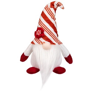 Northlight Peppermint Candy Plush Gnome Christmas Decoration - 10" - 1 of 4