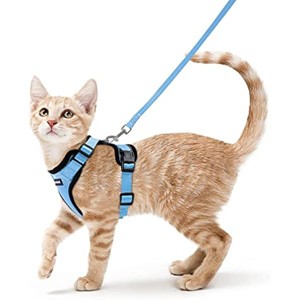 rabbitgoo Cat Harness and Leash for Walking, , Easy Control Breathable Reflective Strips Jacket, Light Blue, XS - 1 of 1