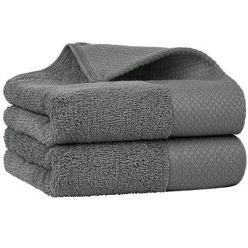 2 Pack Cotton Hand Towels Set,Thickened & Soft Hotel Bathroom  Towels,Durable and Super Absorbent Face Towels for Daily Use Such,13.7x29.5  Inch ()