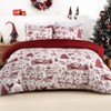 Christmas Duvet Cover Queen Size - Christmas Holiday Printed Duvet Cover Set for Kids, Soft and Breathable Christmas Decorations Bedding Set - 4 of 4