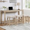 GDFStudio Aruba 4 Piece Bar Table Set with Power Outlet, 1 Table and 3 Upholstered Stools - 2 of 4