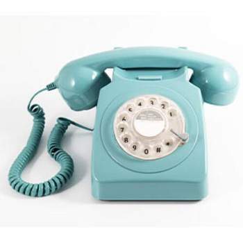 GPO Retro GPO746RBL 746 Dektop Rotary Dial Telephone - Blue