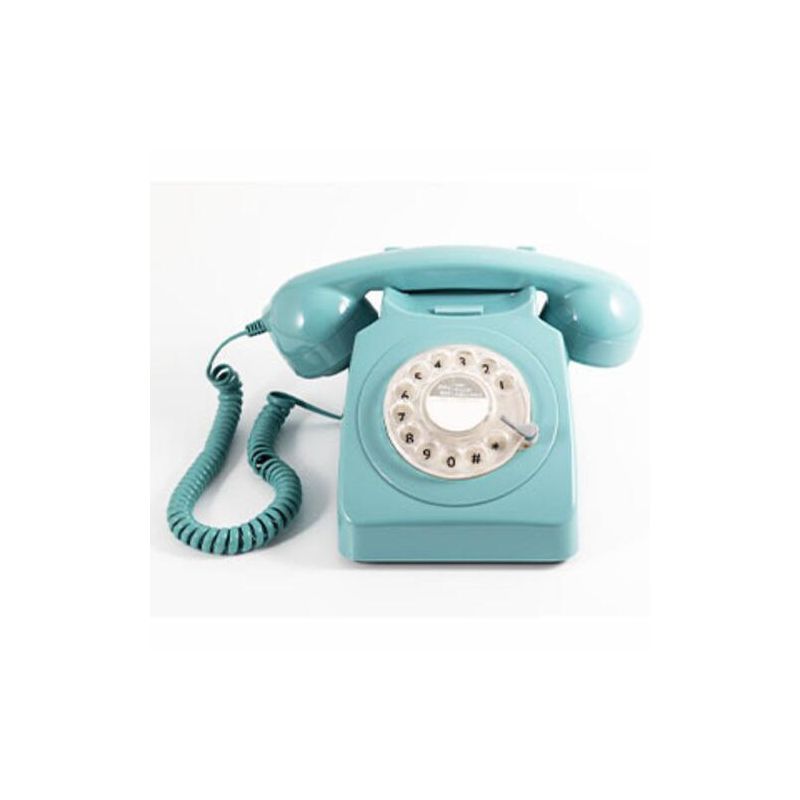 GPO Retro GPO746RBL 746 Dektop Rotary Dial Telephone - Blue, 1 of 7