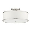 Livex Lighting Park Ridge 3 - Light Semi-Flush Mount in  Brushed Nickel - 4 of 4