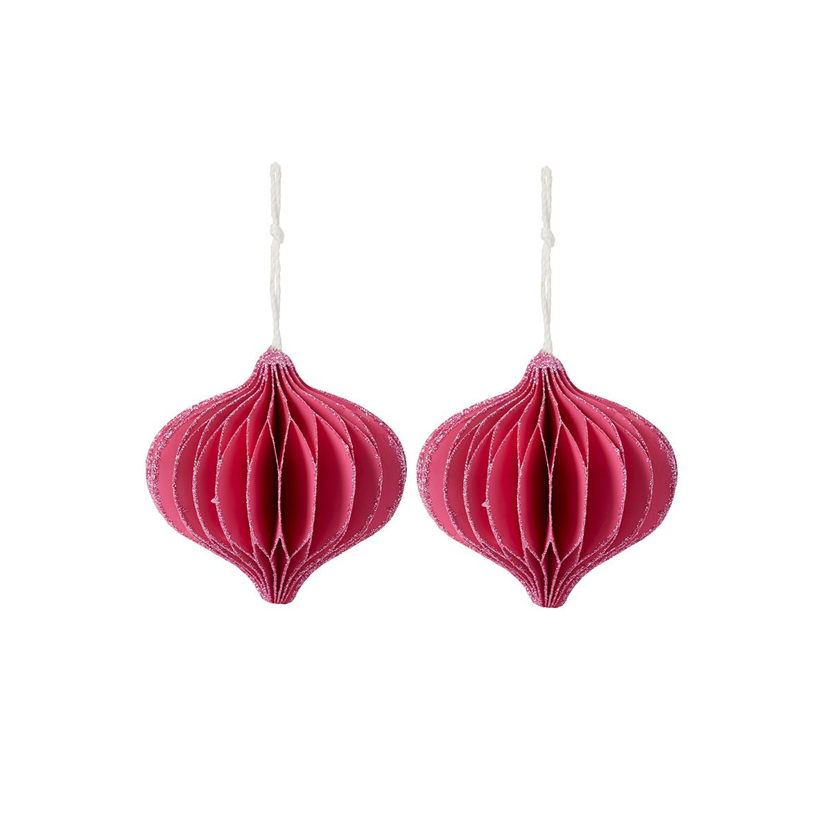 The Lakeside Collection Shaped Paper Ornaments Set of 2 -