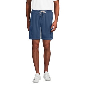Lands' End Men's Serious Sweats French Terry Cargo Shorts - 1 of 3