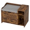 Modern Cat Litter Box Enclosure,Hidden Litter Box Cabinet with Washable Mat & Storage Shelf - 2 of 4
