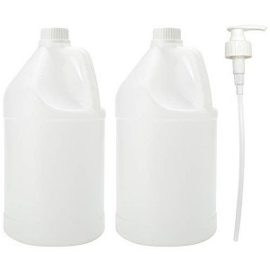 TravelWell Set of 2 Plastic Jugs with Pump Pressure, 1 Gallon Clear, Transparent and Versatile Plastic Empty Bottles with Flip Cap - 1 of 3