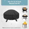 Round Fire Pit Cover for 22-32 Inch Fire Pit - Waterproof and Windproof, with Straps and Built-in Vents, 32 Dia x 13.5 H, Black, SHINESTAR - 2 of 4