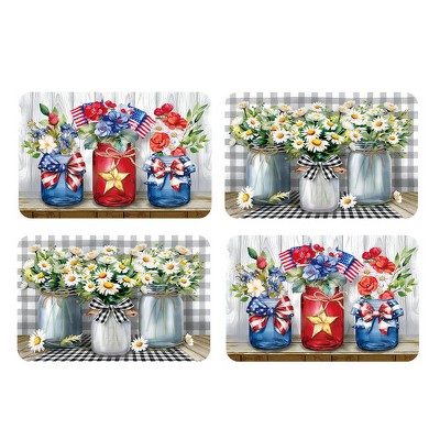 Briarwood Lane Spring Double Sided Placemat (4-pack) 17x11.25 Farmhouse Jars For Spring Patriotic Placemat