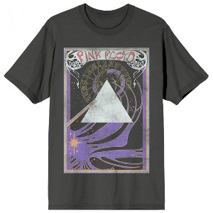 Pink Floyd Triangle With Clock And Rainbow Crew Neck Short Sleeve Charcoal Women's T-shirt - 1 of 3