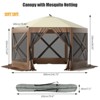 Garvee 12x12ft Pop-Up Gazebo Screen Tent,6-Sided Canopy Sun Shelter with Portable Carry Bag, Oxford Cloth for Patio, Lawn, and Backyard - 2 of 4