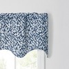 Ellis Curtain Sea Tumble 3" Rod Pocket 100% Cotton Machine Wash and Dry Scallop Valance Lined 50" x 16" Navy - 3 of 4