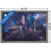Trends International The Wizarding World: Harry Potter - Hogwarts At Night Framed Wall Poster Prints - 3 of 4