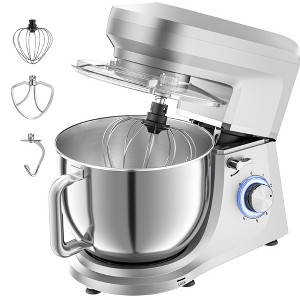 SUGIFT 7.5QT 6-Speed Electric Stand Mixer with Stainless Steel Bowl - Silver - 1 of 1
