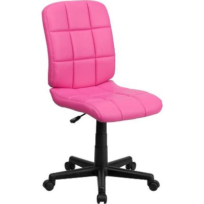 Mid-Back Quilted Vinyl Swivel Task Chair - Riverstone Furniture