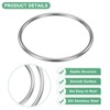 Unique Bargains Dream Catcher Stainless Steel Macrame Wreath Floral Round Metal O Rings 12 PCS - 2 of 4