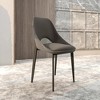 LeisureMod Amalfi Modern Dining Chair, Upholstered Fabric Seat with Metal Legs, Comfortable Accent Seating for Kitchen, Dining Room, or Office - 2 of 4