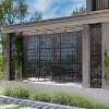 Wooakway 47" x 72" Black Metal Garden Trellis Privacy Screen Indoor Outdoor Room Divider Lattice Panel - 3 of 4