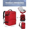Hynes Eagle Voyager 44L Expandable Travel Backpack-Red - 2 of 4