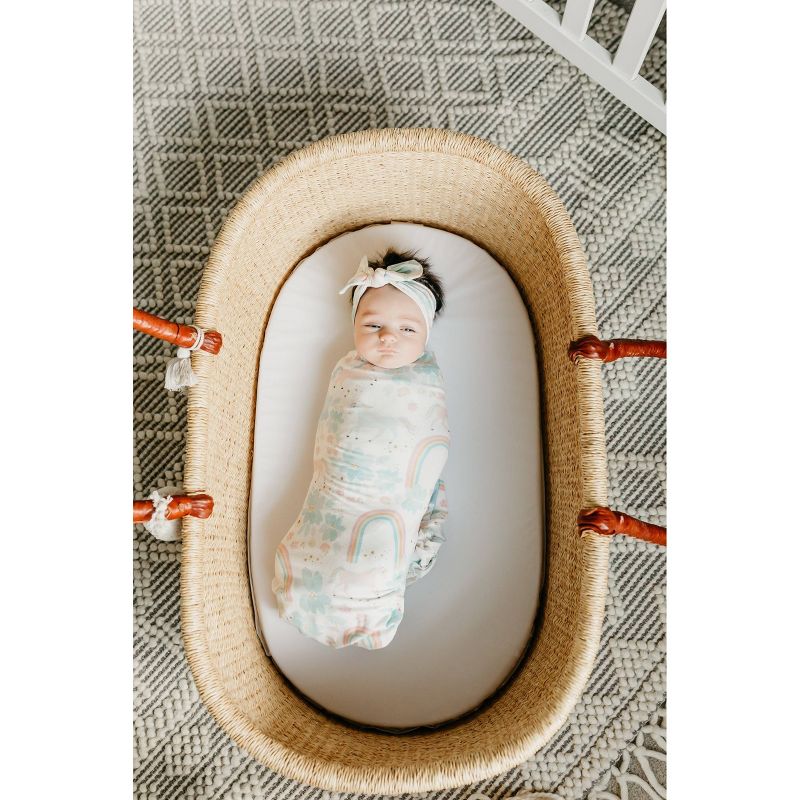 Copper Pearl Bloom Knit Swaddle Blanket, 2 of 10