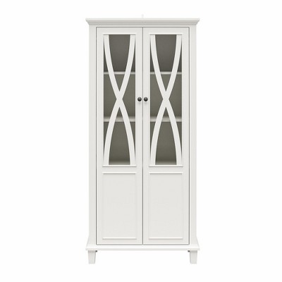 Ameriwood Home Ellington Tall Accent Cabinet with Glass Doors
