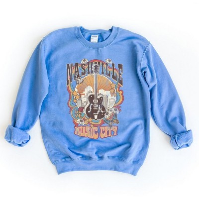 Simply Sage Market Women's Graphic Sweatshirt Music City Flowers