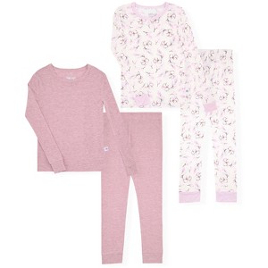 Sleep On It Girls 2-Pack Bamboo Snug Fit Girls Pajama Sets - Toddler Pajamas to Girls Pajamas Set - 1 of 4