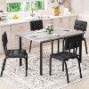 Hooseng Modern Dining Room Table Set for 4 , 5-Piece Kitchen Table with 4 PU Leather Dining Chairs for Breakfast Nook, Small Space - 4 of 4