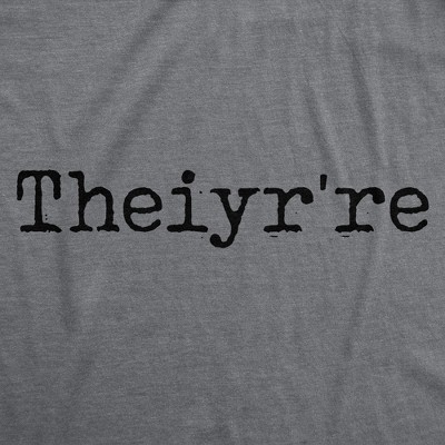 Мужские футболки Crazy Dog T-Shirts, Inc. Mens Funny T Shirts Theiyr're Spelling Joke Sarcastic Tee for Men - Crazy Dog Men's T Shirt for Nerds Dark Grey XL — фото 2