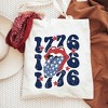 City Creek Prints 1776 Patriotic Lips Canvas Tote Bag - 15x16 - Natural - 2 of 2