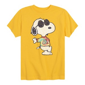 Boys' - Peanuts - Joe Cool Tie Dye Short Sleeve Graphic T-Shirt - 1 of 4