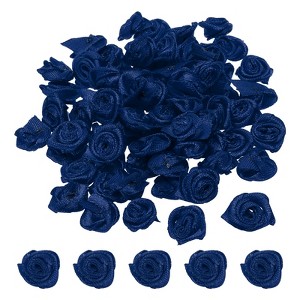 Unique Bargains Satin Fabric Decorative DIY Craft Embellishment Ribbon Roses 50 Pcs - 1 of 4