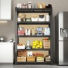 FONTOI 72"H Storage Racks with Wheels, 5 Tiers Freestanding Wire Shelf Unit, Mesh Organizer Rack for Kitchen, Garage, Black, 35.4"*15.8"*72" - 2 of 4