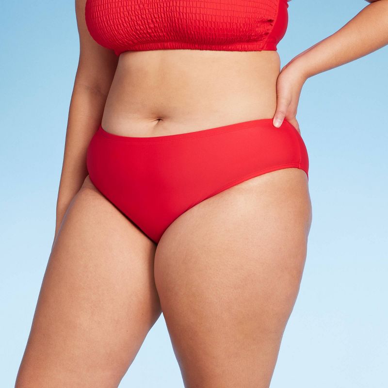 Women's Medium Coverage Bikini Bottom - Wild Fable™ Red, 1 of 7