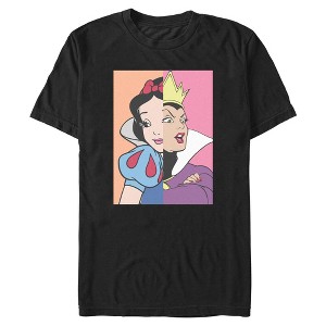 Mens Snow White and the Seven Dwarfs Queen and Princess Split T Shirt - 1 of 4