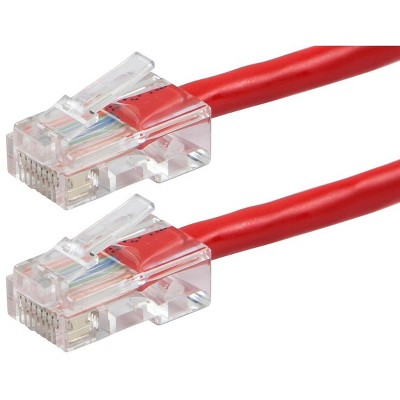 Monoprice Cat5e Ethernet Patch Cable - 0.5 Feet - Red | Network Internet Cord - RJ45, Stranded, 350Mhz, UTP, Pure Bare Copper Wire, 24AWG - Zeroboot