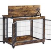 YOOCOZZ Furniture Dog Cage Crate with Double Doors, 25.19'' L x 38.58'' W x 27.2'' H-Rustic Brown - 3 of 4