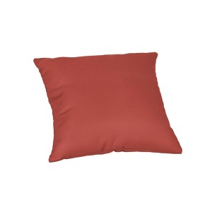 Casual Cushion Solid Sunbrella Fabric 1-Piece Indoor/Outdoor Square Throw Pillow - 1 of 4