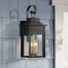 Franklin Iron Works Bransford Vintage Outdoor Wall Light Fixture Black 19" Clear Glass for Post Exterior Barn Deck House Porch Yard Patio Home Outside - 2 of 4