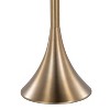 Lenuxe 65" Contemporary Metal Floor Lamp in Matte Golden Bronze Metal and White Linen from Grandview Gallery by LumiSource - 4 of 4