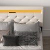 Platform Bed Frame, Modern Upholstered Bed Frame with Adjustable Headboard, Built-In Charging Station, Diamond Stitched Button Tufted - 4 of 4