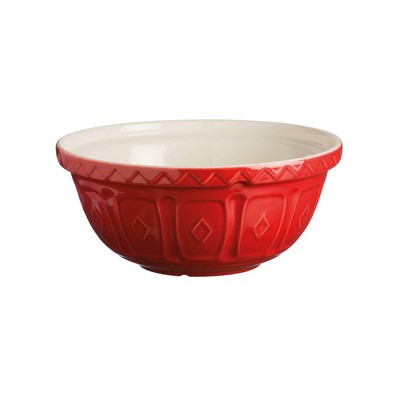 Mason Cash 91oz Earthenware Color Mix Mixing Bowl Red