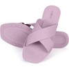ROXONI Women Slippers Shower Pool Sandals Criss Cross Bathroom Quick Drying Slippers - 3 of 4