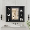 Tramull Wall Mounted Medicine Cabinet with Mirror, Shelf Bathroom Storage, Modern Mirror Cabinet with Concealed Storage - 3 of 4