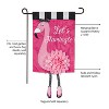 Evergreen Flag Let's Flamingle Garden Applique Flag - 3 of 4