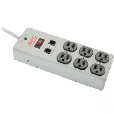 APC SurgeArrest Essential 6 Outlets Surge Suppressor - Receptacles: 6 x NEMA 5-15R - 540J