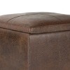Rockwood - Cube Storage Ottoman with Tray - Distressed Brown - 2 of 4